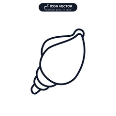 conch icon symbol template for graphic and web design collection logo vector illustration