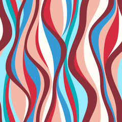 Colorful seamless chevron background pattern. Wave print.