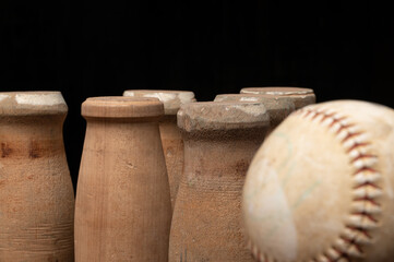 Antique bottle toss wooden milk bottle topple over game