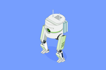 Robot finder, a simple isometric illustration
