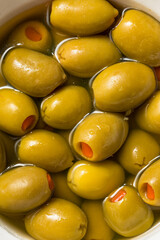Raw Marinated Organic Green Olives
