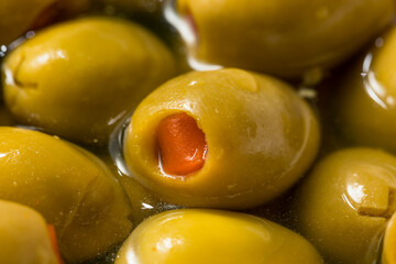 Raw Marinated Organic Green Olives