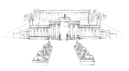 Pharaoh's palace in ancient egypt