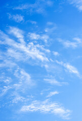 White clouds in blue sky