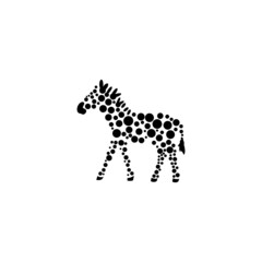 Zebra Logo Design. white animal with black stripes
