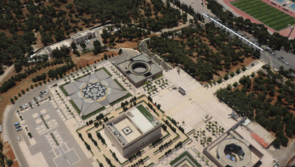 Amman city in Jordan from the air - buildings and towers