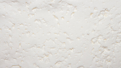 Cottage cheese homemade rustic background top view.The texture of cottage cheese.