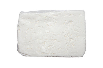 Cottage cheese homemade rustic background top view.Natural cottage cheese on a white background.