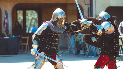 battle between medieval knights