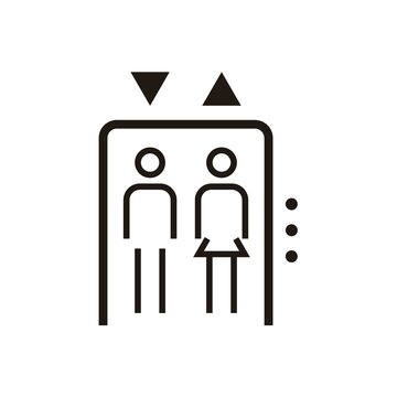 Lift Elevator Icon Sign And Symbol 