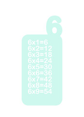 Multiplication table. Illustration for children's education