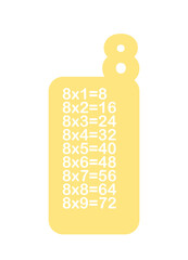 Multiplication table. Illustration for children's education