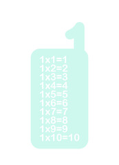Multiplication table. Illustration for children's education