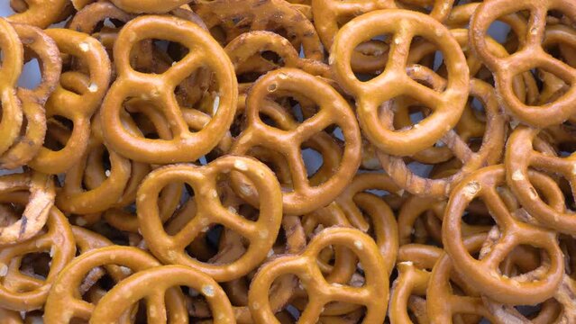 close up texture of rotation of pretzels