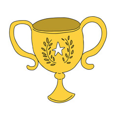 優勝カップ　表彰カップのイラスト