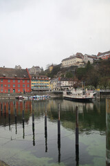 The embankment and harbor in Meersburg, Germany	