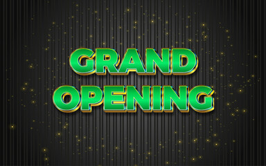 Grand opening coming sale poster sale banner design template with 3d editable text effect