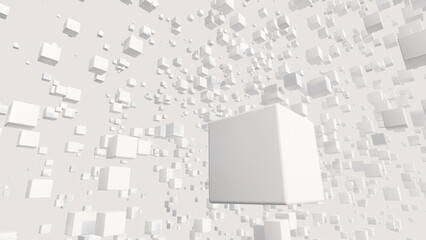 抽象的な大量の立方体