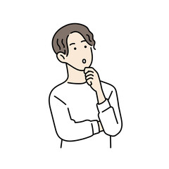 ラフな服装の男性のイラスト