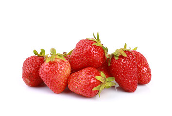 Fototapeta na wymiar Strawberries isolated on white background with clipping path 