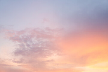 Naklejka na ściany i meble Beautiful dramtic cloudy sky sunset background