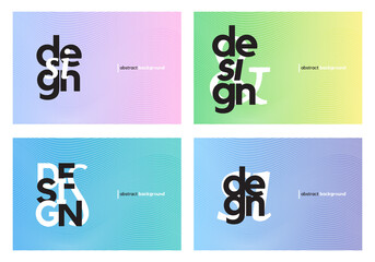 Abstract background with blend semitransparent lines and typograpic design element ideas. Stock vector illustration.