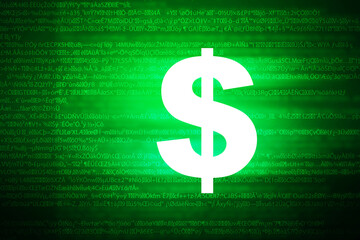 2d rendering usd Dollar symbol 
