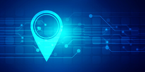 2d rendering Red map pointer
