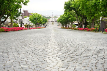 Obraz premium Motoi-zaka Slope in Hakodate, Hokkaido, Japan - 日本 北海道 函館 基坂 