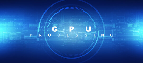 2d illustration gpu futuristic background
