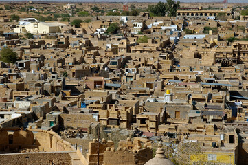 Jaisalmer (Rajasatan), vue de la ville dpuis le fort