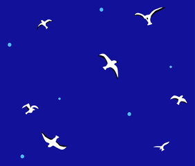 Obraz na płótnie Canvas seamless pattern with birds