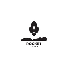 Rocket launch logo icon design template. luxury, premium vector