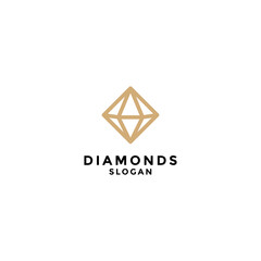 Fototapeta premium Luxury diamond logo icon design template, premium vector