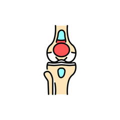 Bursitis color line icon. Pictogram for web page