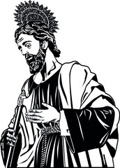Imagen vectorial San Judas. Santo.