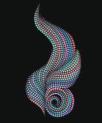 Beautiful decoration made of multicolored beads.