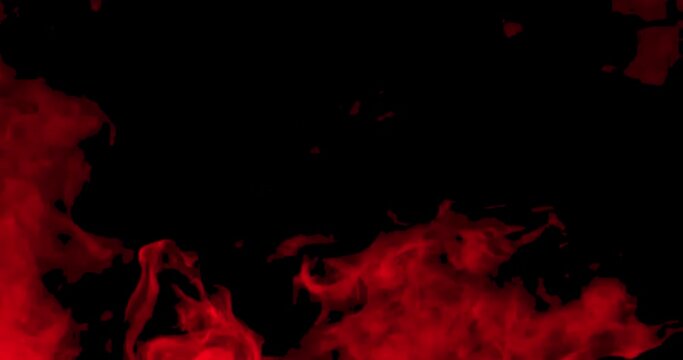 Animated red smoke on a black background.