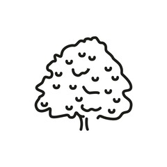 Chestnut tree color line icon. Pictogram for web page