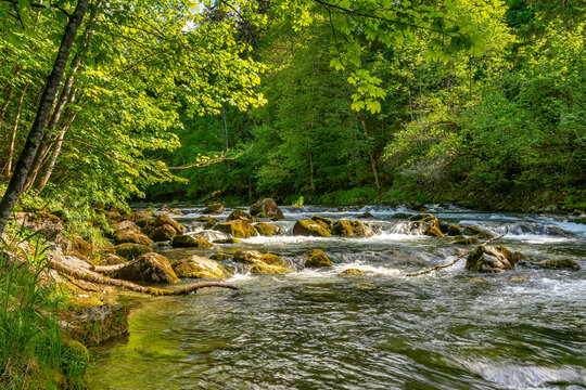 Wilde Felskaskaden an der Mangfall