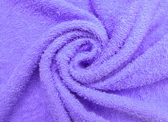 Fototapeta na wymiar Abstract purple textile towel texture. Background and texture.