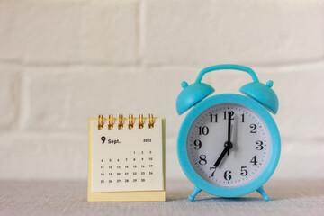 Desktop calendar for September 2022. Calendar for planning and managing each date.
