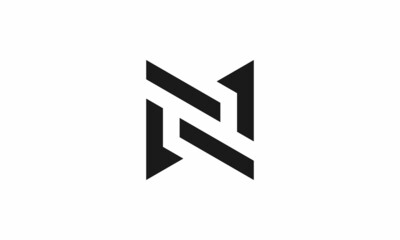 letter N initial logo abstract design