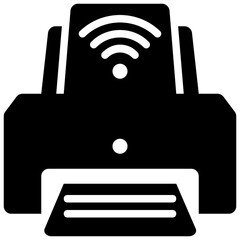 printer smart home glyph icon