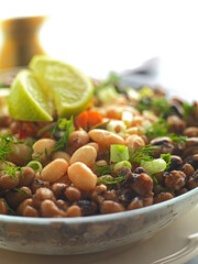 a close up of a bean salad - 509862175