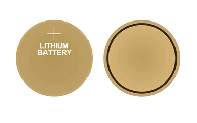 Fototapeta na wymiar Circle lithium battery. vector illustration