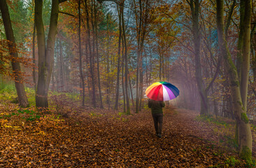 Glowing umbrella