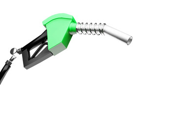 Fuel Petrol Price increases on unleaded and diesel. Gas Nozzle, 3D Illustration
