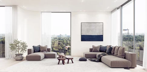 Foto op Plexiglas modern living room interior. © Victor zastol'skiy