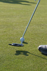 Golf putting at the Old Course of St Andrews, Scotland